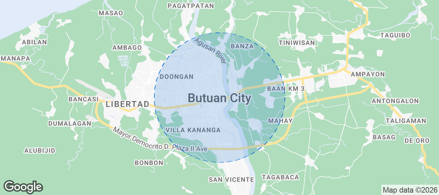 Butuan City Airbnb map